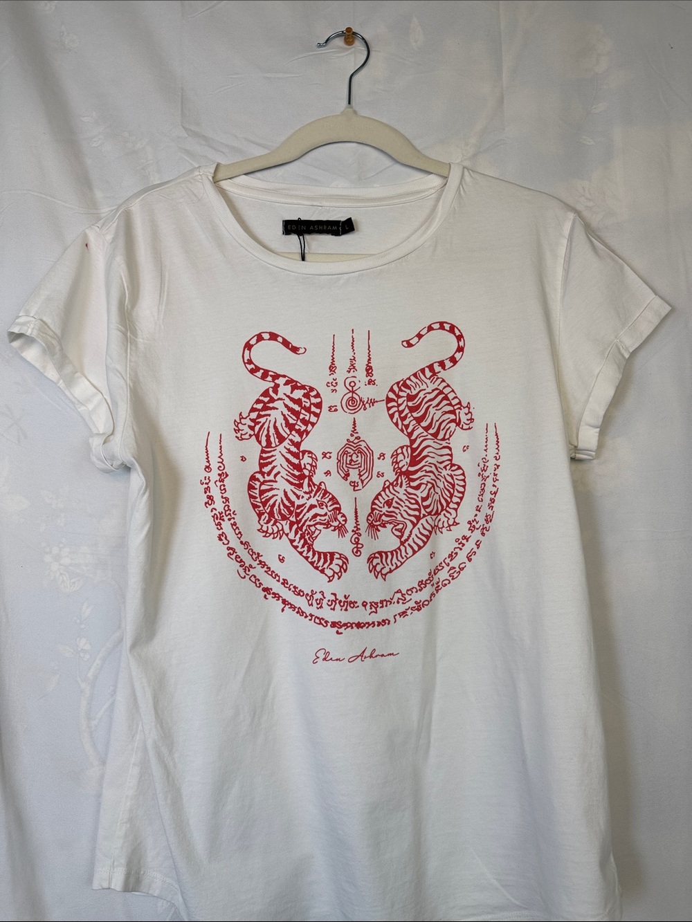 Eden Ashram White Graphic Tee